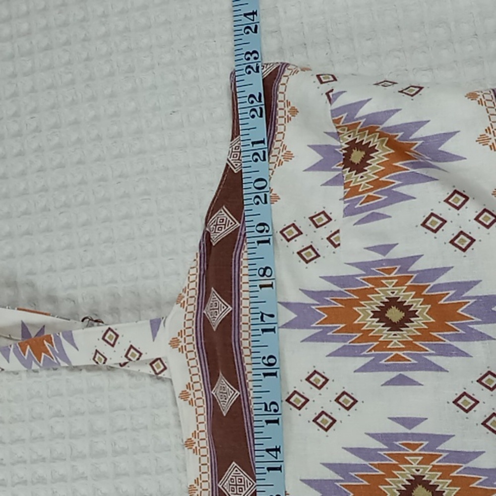 Sonoma Women's Southwestern Print Midi Sun Dress Size XXL Cream/Brown/Purple - Picture 11 of 16